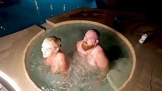 Hot Tub Carnal knowledge With Blonde Cheating Wife Deliah Grace